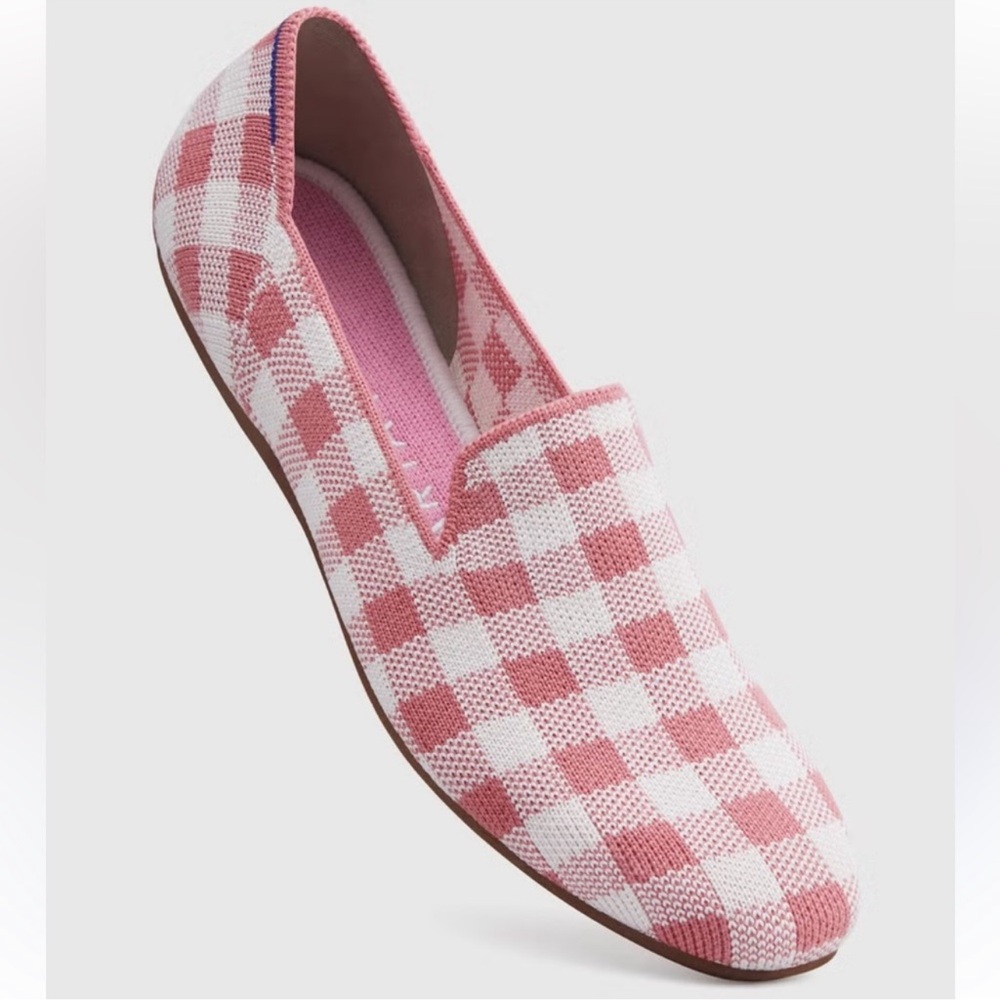 Rothy’s x Marta Ferri Pink Gingham Check Loafers  US 8